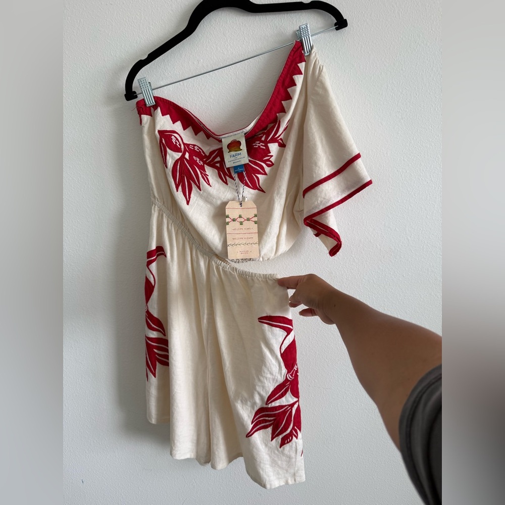 NWT Farm Rio One-Shoulder Toucan Romper - Picture 4 of 7